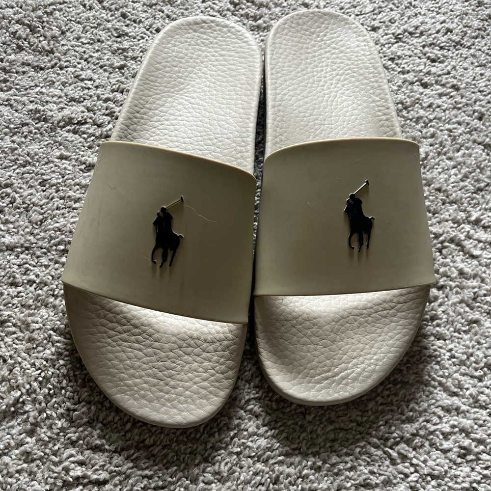 Polo by Ralph Lauren Cream Slides